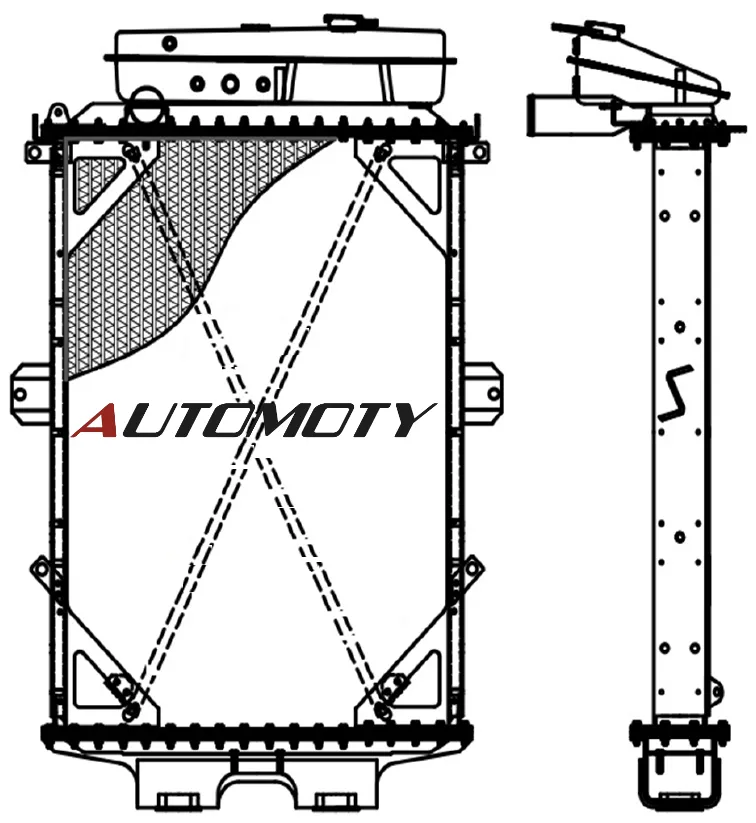 Kenworth Radiator — KW-008-SS — Automoty KW-008-SS
