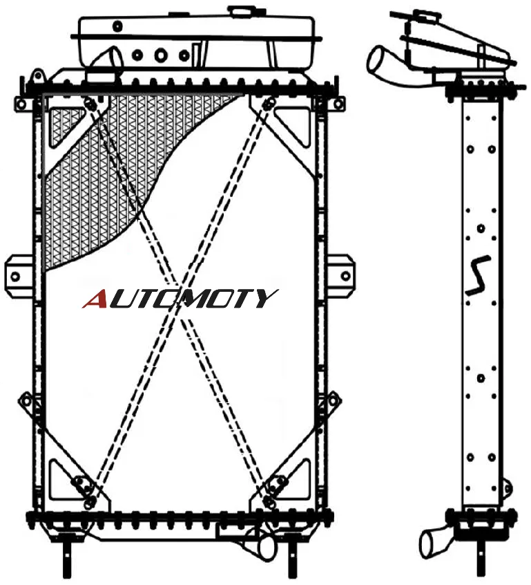 Kenworth Radiator — KW-012-SS — Automoty KW-012-SS