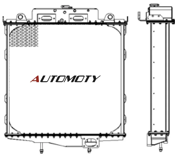 Peterbilt Radiator — PT-017-SS — Automoty PT-017-SS