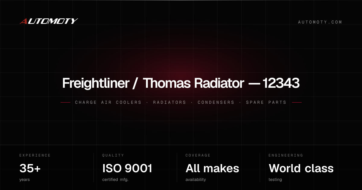 Freightliner / Thomas Radiator — 12343 — 12343 — Automoty — Automoty